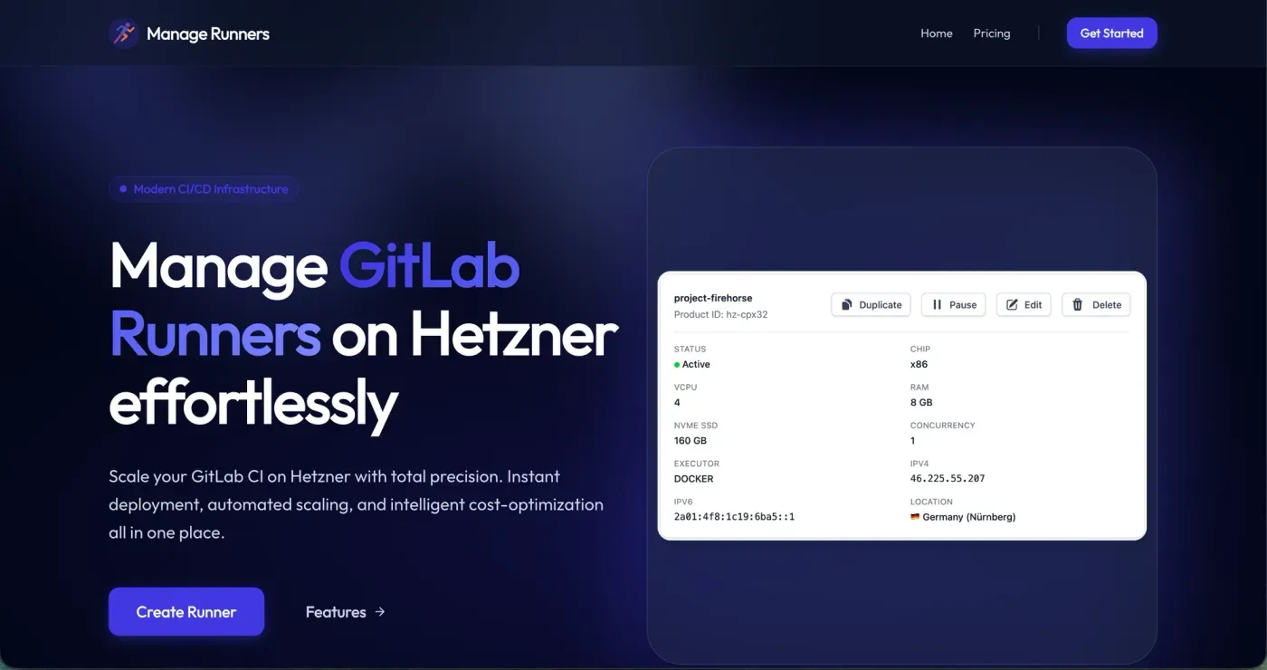 ManageRunners as a comprehensive IT infrastructure solution.